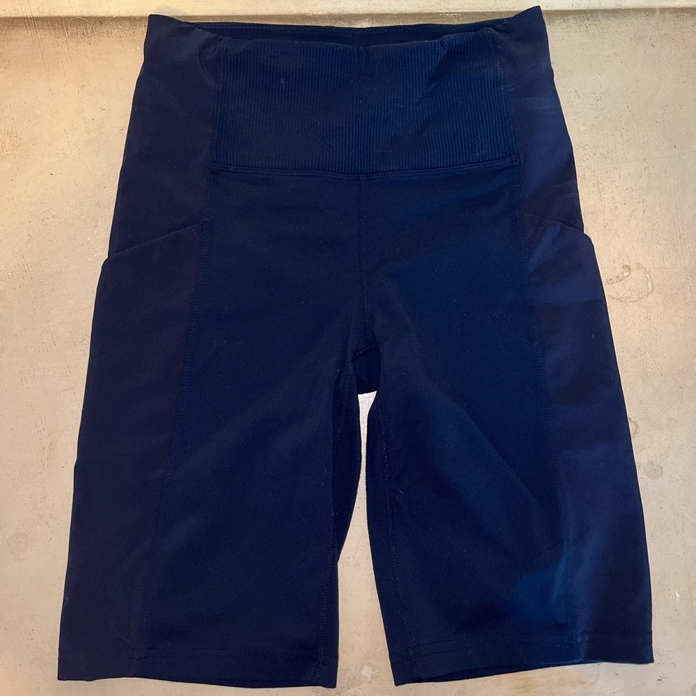 Athleta Navy 7im Biker Short